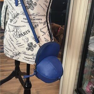 Stylish Blue Baseball Cap Crossbody Bag